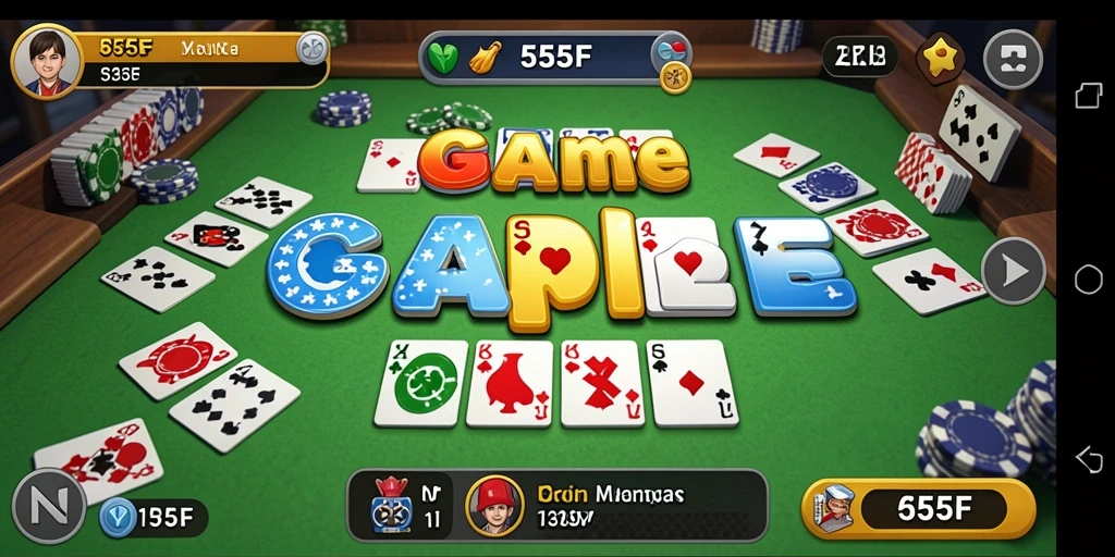 Tampilan gameplay seru dan interaktif dari game Gaple 555F.