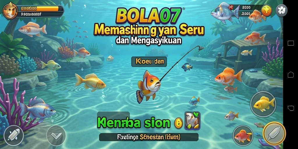 Tampilan gameplay mengasyikkan saat menangkap ikan di BOLA07.