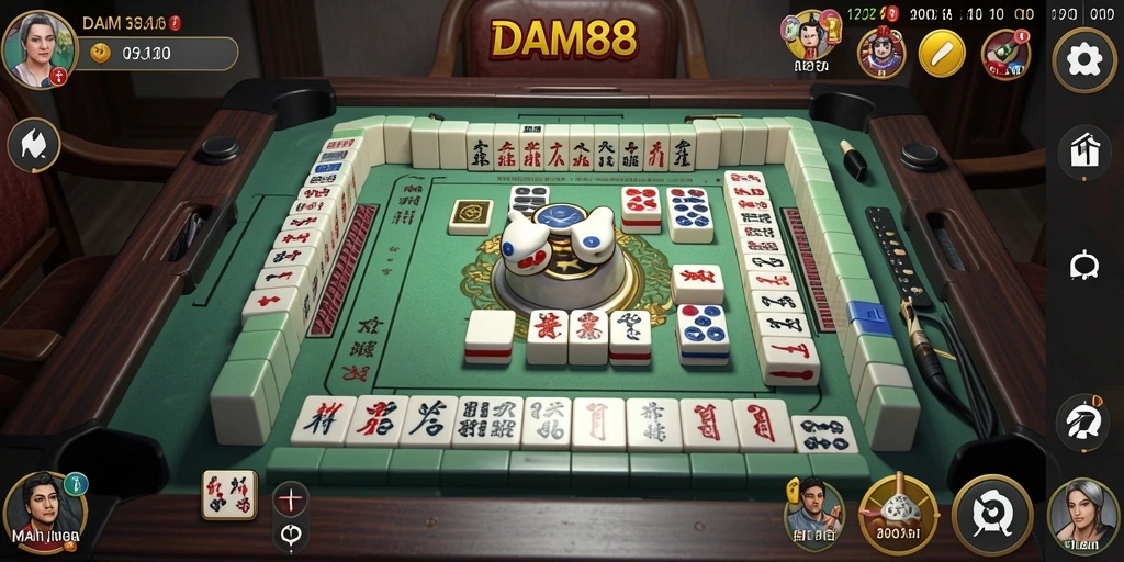Screenshot DAM88 menampilkan gameplay Mahjong yang menarik dan penuh warna.