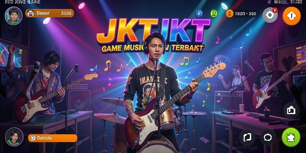 Screenshot JKTJKT menampilkan gameplay musik yang seru.