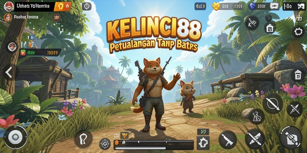 Tampilan gameplay KELINCI88 yang menakjubkan di dunia terbuka yang luas.
