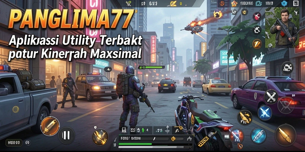 Tampilan utama <strong>PANGLIMA77</strong> dengan fitur-fitur utility yang bermanfaat.