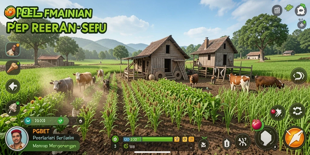 Tampilan gameplay PGBET yang menarik dan dinamis dalam suasana pertanian.
