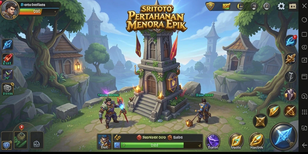 Tampilan permainan Tower Defense yang menarik di SRITOTO.