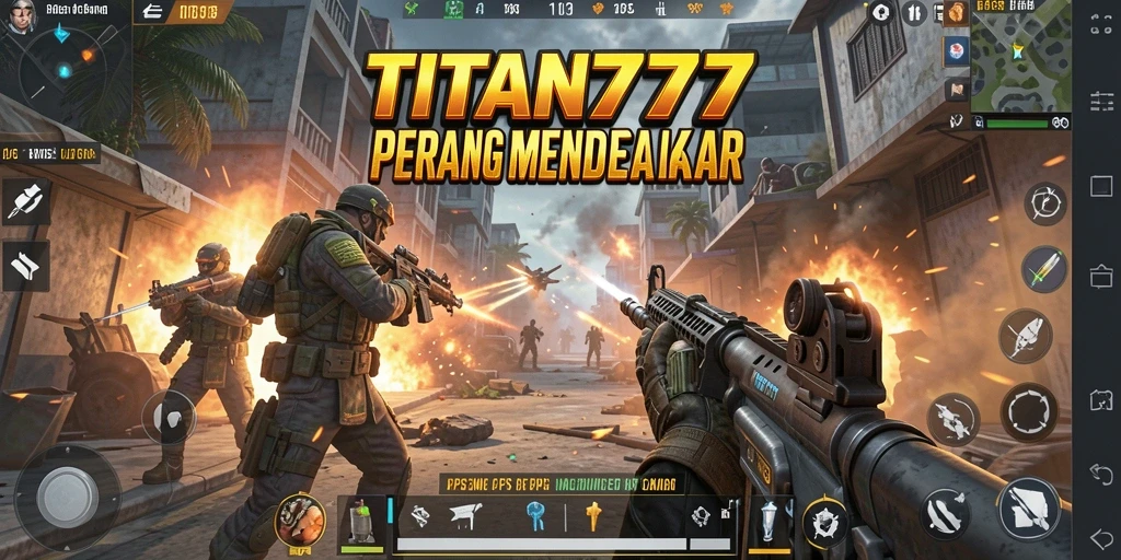 Gameplay intens di <strong>TITAN777</strong> menunjukkan aksi pertarungan yang mendebarkan.