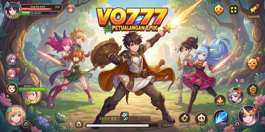 Screenshot menunjukkan aksi pertarungan karakter anime yang menarik.