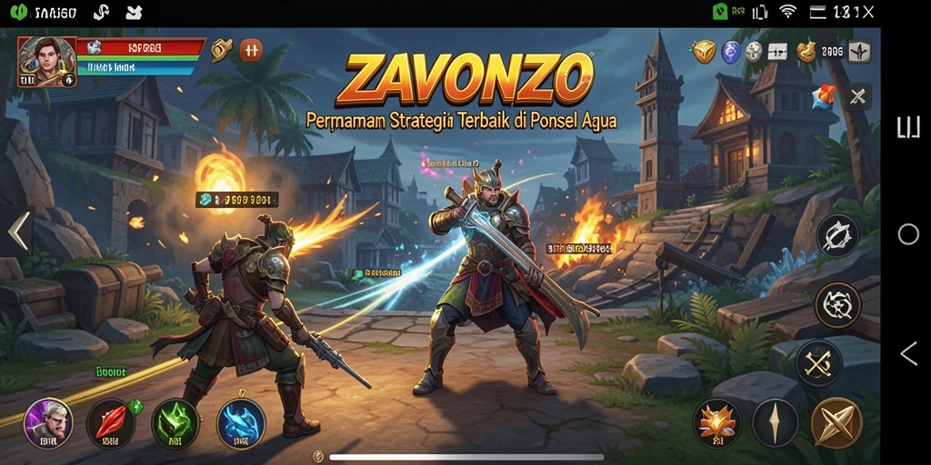 Tampilan gameplay menarik dari ZAVONZO dengan aksi strategis.