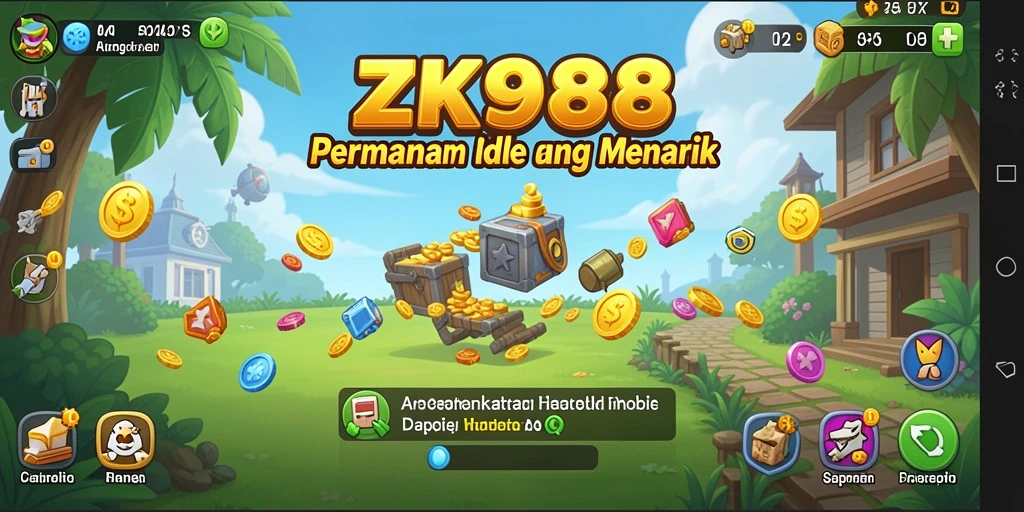 Tampilan gameplay menawan ZK988 menampilkan elemen Idle yang menarik.